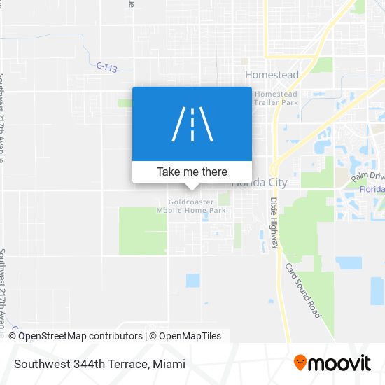 Southwest 344th Terrace map