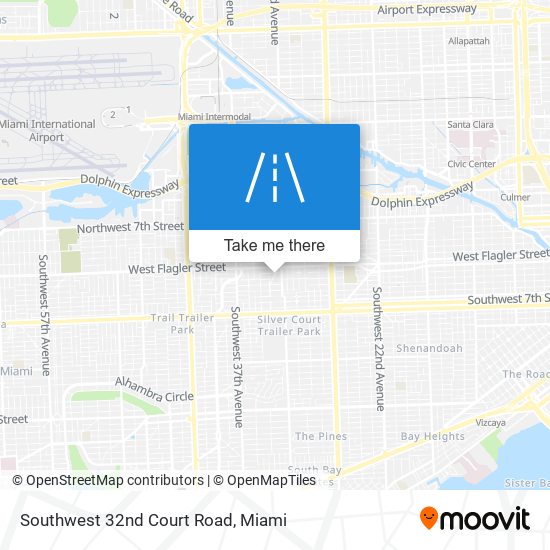 Southwest 32nd Court Road map