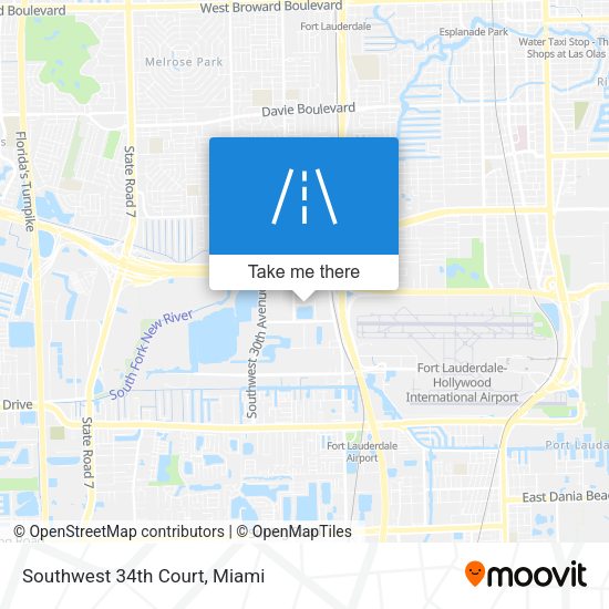 Southwest 34th Court map