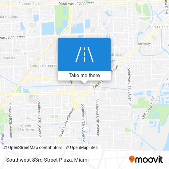 Southwest 83rd Street Plaza map