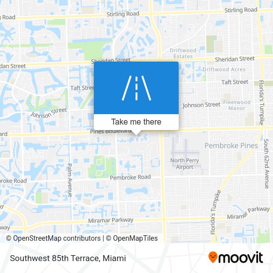 Southwest 85th Terrace map