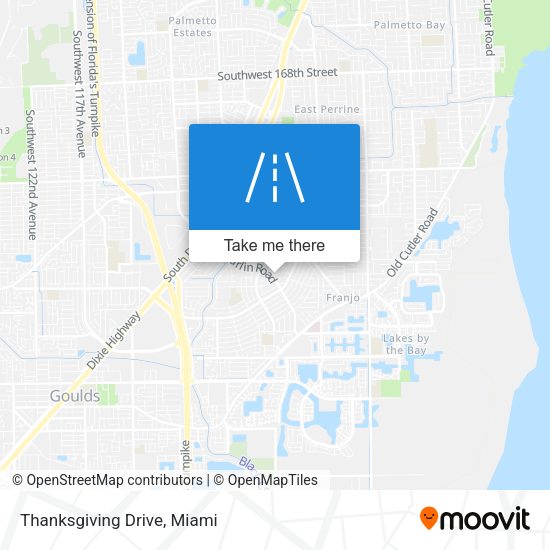 Mapa de Thanksgiving Drive