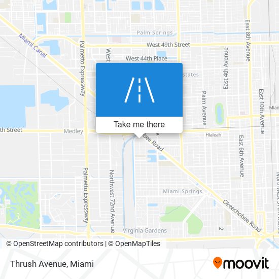 Thrush Avenue map