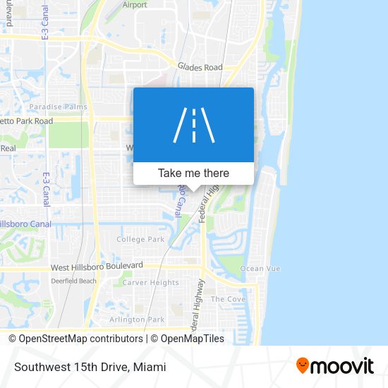 Mapa de Southwest 15th Drive