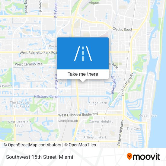 Southwest 15th Street map