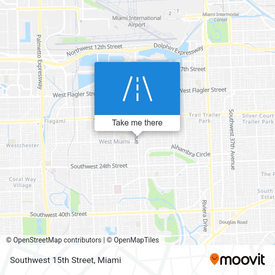 Southwest 15th Street map