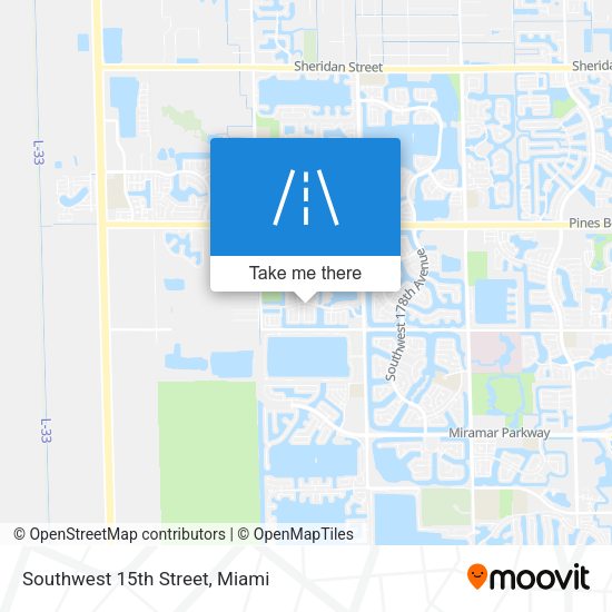 Southwest 15th Street map