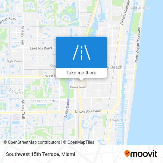 Southwest 15th Terrace map