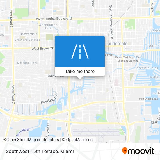 Southwest 15th Terrace map