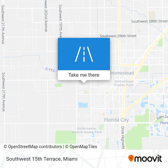 Southwest 15th Terrace map