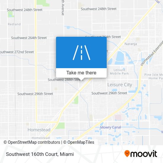 Southwest 160th Court map