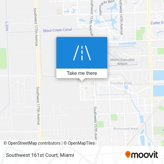 Southwest 161st Court map