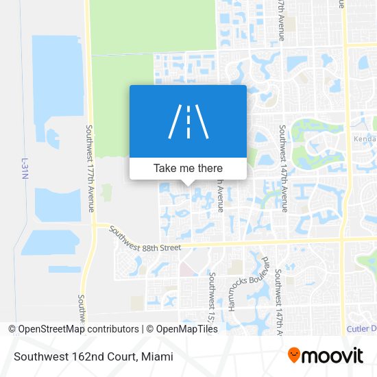 Mapa de Southwest 162nd Court