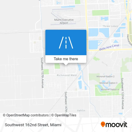 Southwest 162nd Street map