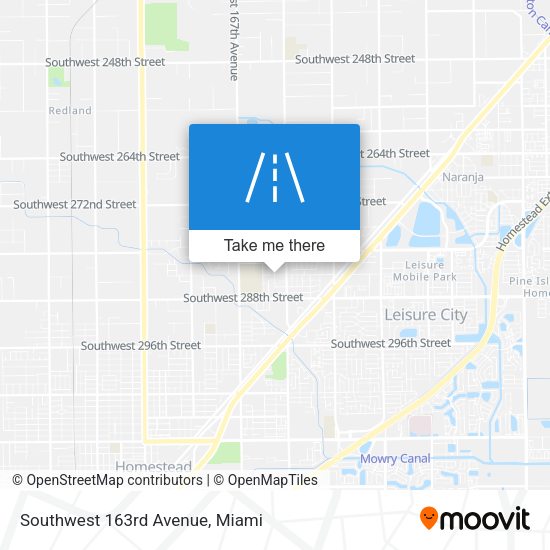 Southwest 163rd Avenue map