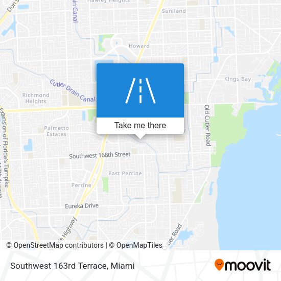 Southwest 163rd Terrace map