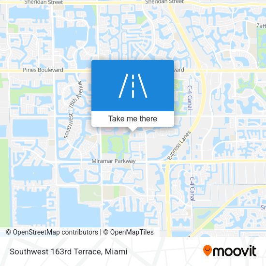 Southwest 163rd Terrace map