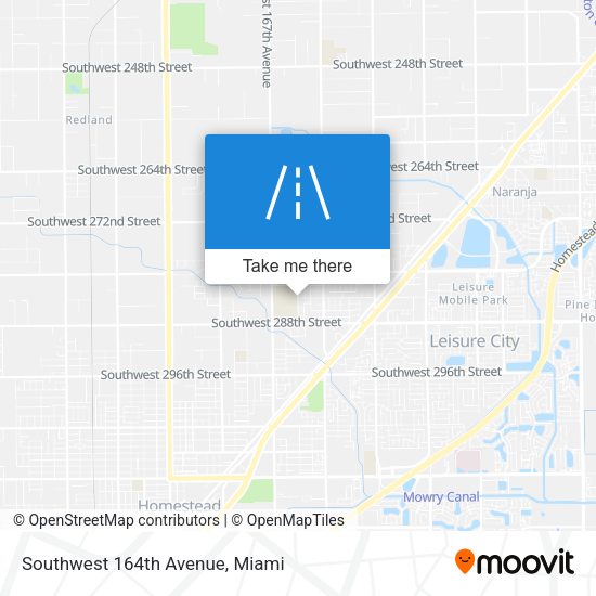 Southwest 164th Avenue map