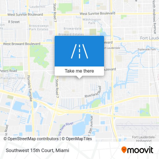 Southwest 15th Court map