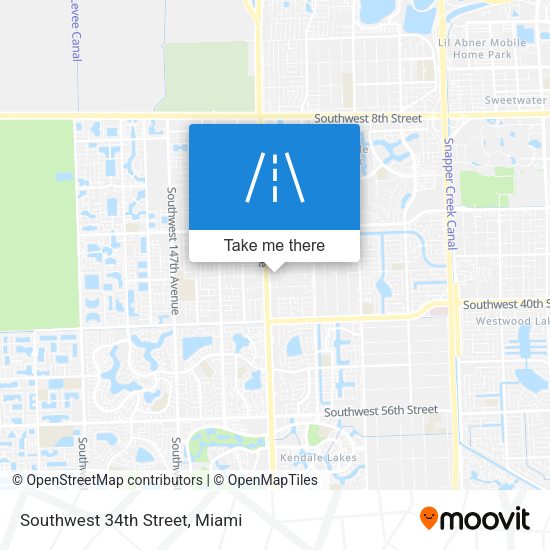 Southwest 34th Street map