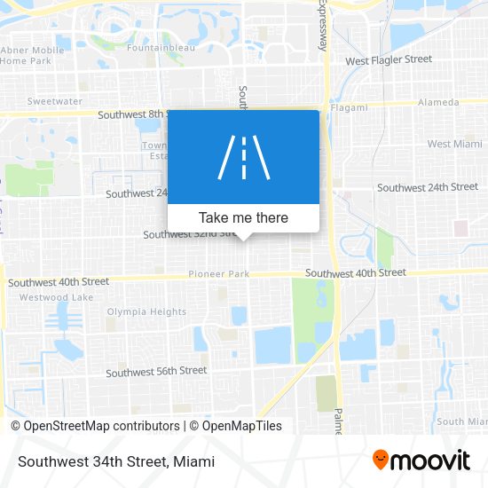 Southwest 34th Street map