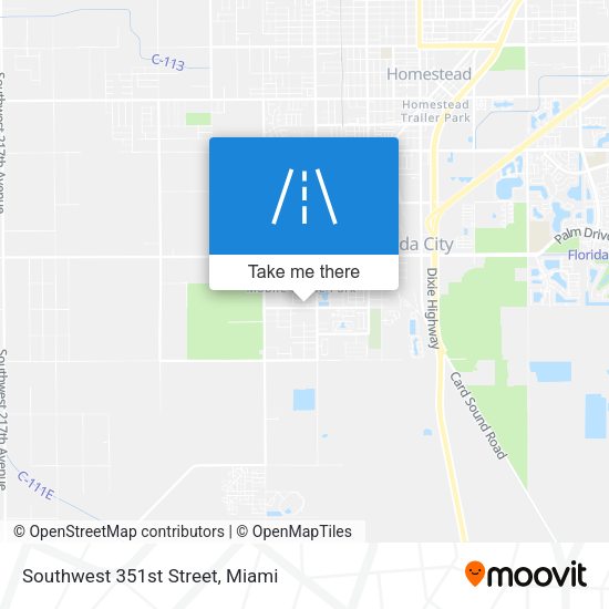 Southwest 351st Street map