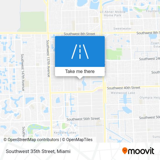 Southwest 35th Street map