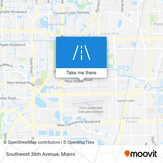 Southwest 36th Avenue map