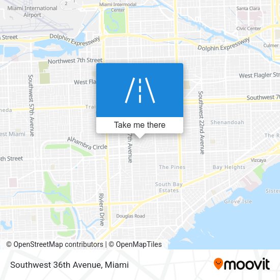 Southwest 36th Avenue map