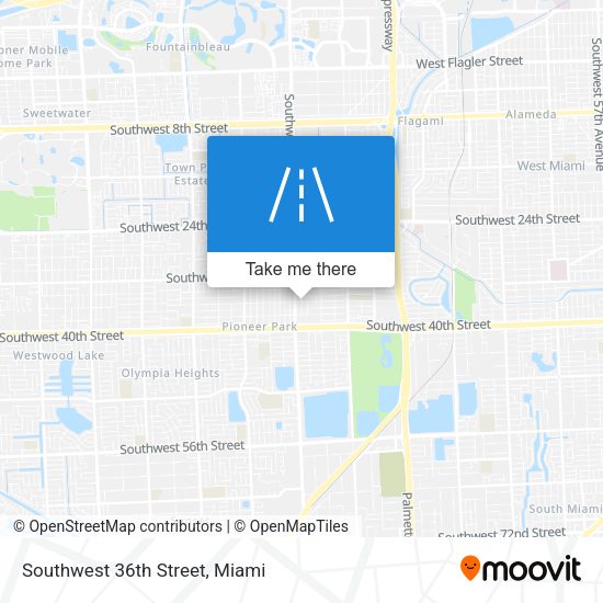 Southwest 36th Street map