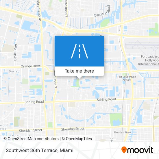Southwest 36th Terrace map