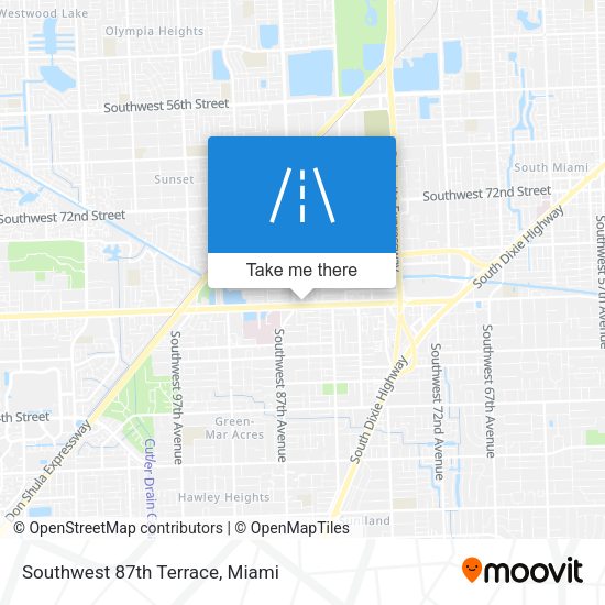 Southwest 87th Terrace map