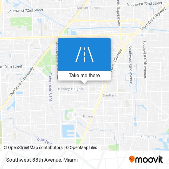 Southwest 88th Avenue map