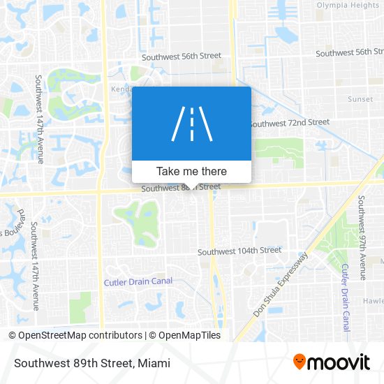 Southwest 89th Street map