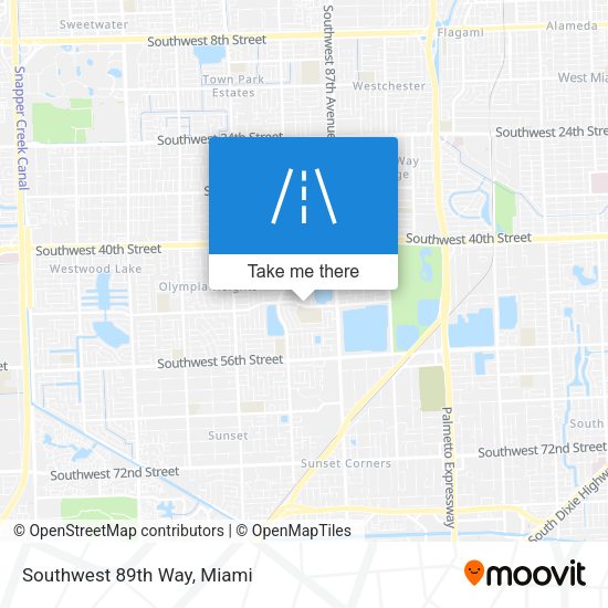 Southwest 89th Way map