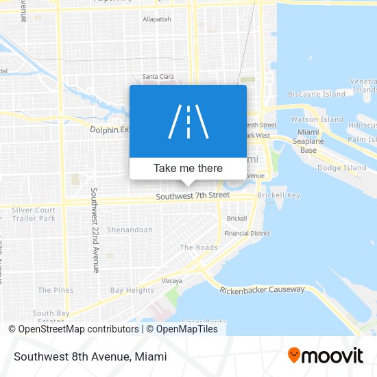 Mapa de Southwest 8th Avenue