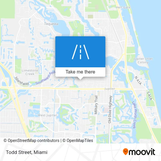 Todd Street map