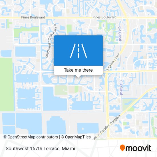 Southwest 167th Terrace map