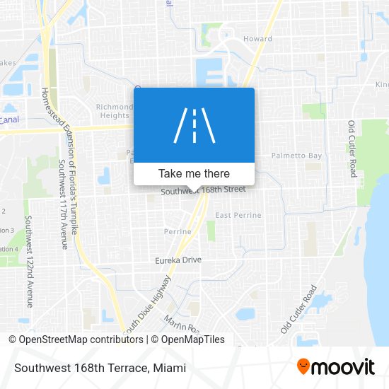 Southwest 168th Terrace map