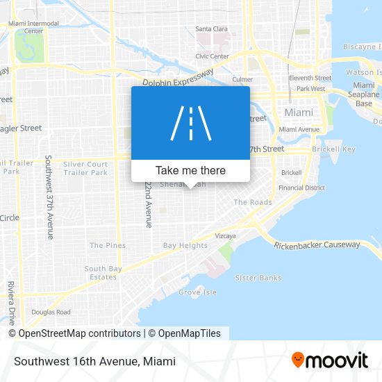 Southwest 16th Avenue map