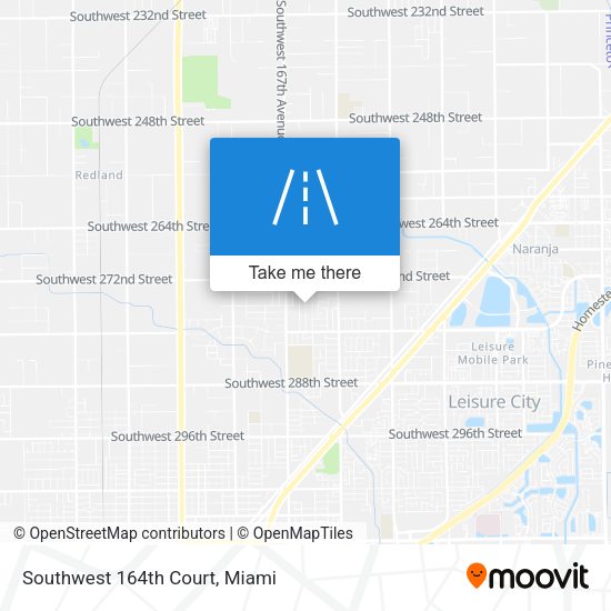 Southwest 164th Court map