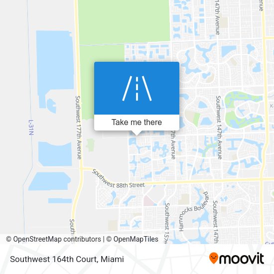 Southwest 164th Court map