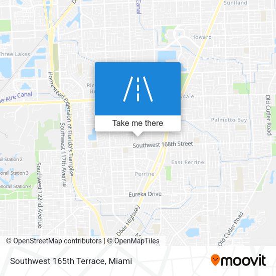 Southwest 165th Terrace map