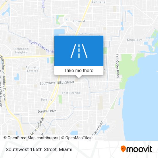 Southwest 166th Street map