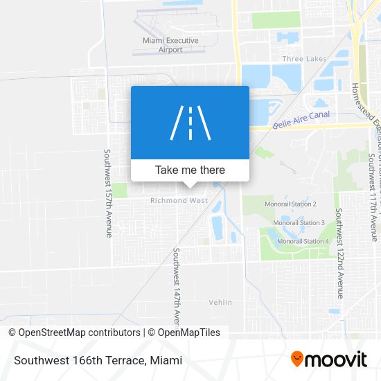 Southwest 166th Terrace map