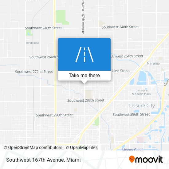 Southwest 167th Avenue map