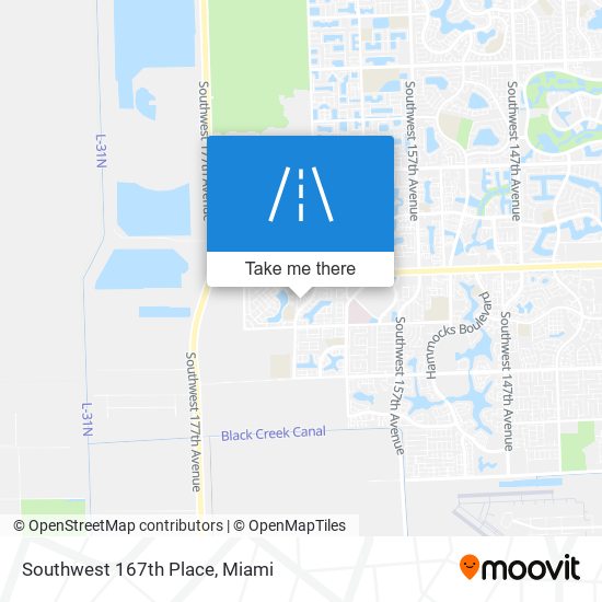Southwest 167th Place map