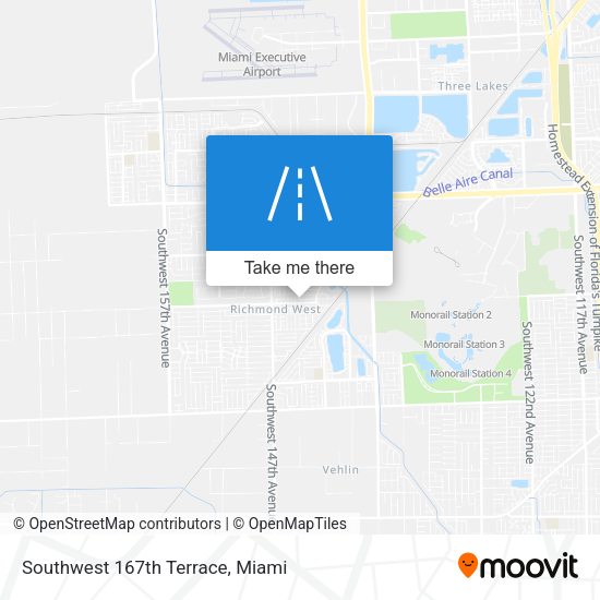 Southwest 167th Terrace map
