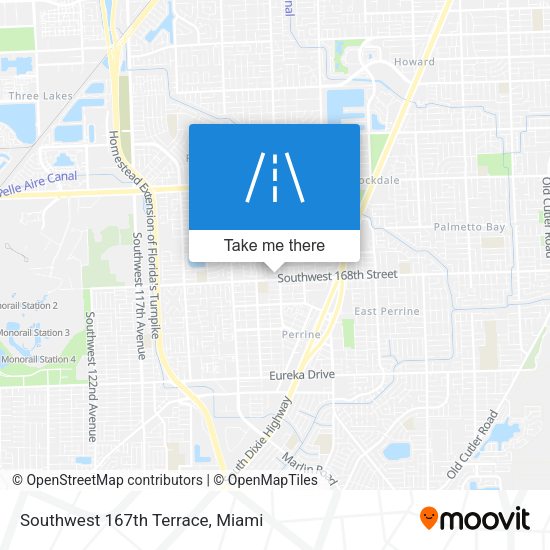Southwest 167th Terrace map