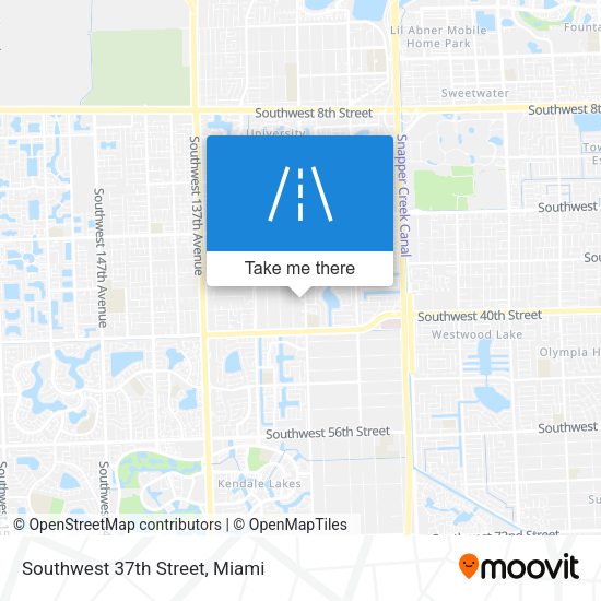 Southwest 37th Street map